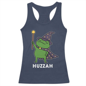Funny Huzzah Wizard Frog Racerback Tank Top Renaissance Meme RPG Gamers
