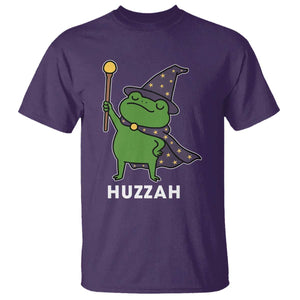 Funny Huzzah Wizard Frog T Shirt Renaissance Meme RPG Gamers