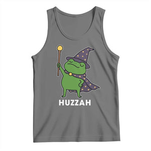 Funny Huzzah Wizard Frog Tank Top Renaissance Meme RPG Gamers