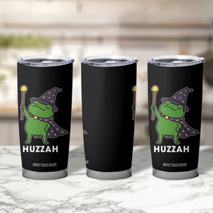 Funny Huzzah Wizard Frog Tumbler Cup Renaissance Meme RPG Gamers
