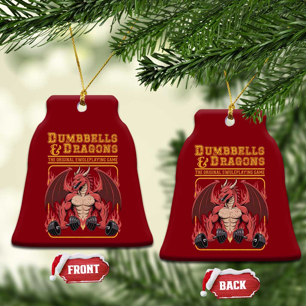 Funny RPG Workout Gym Nerd Ceramic Ornament Dumbbells And Dragons The Original Swoleplaying Game TS11 Print Your Wear