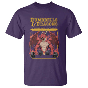 Funny RPG Workout Gym Nerd T Shirt Dumbbells And Dragons The Original Swoleplaying Game TS11 Purple Print Your Wear