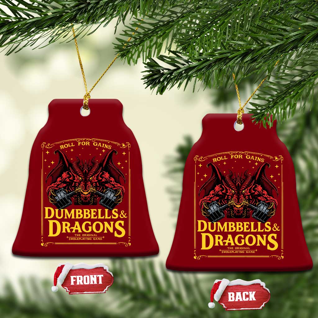 Funny RPG Weightlifting Workout Gym Ceramic Ornament Dumbbells And Dragons The Original Swoleplaying Game TS11 Print Your Wear