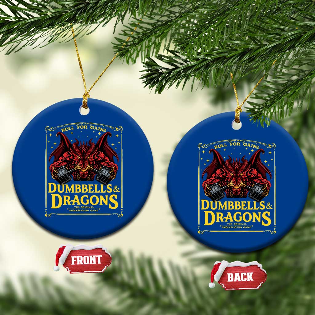 Funny RPG Weightlifting Workout Gym Ceramic Ornament Dumbbells And Dragons The Original Swoleplaying Game TS11 1pc Blue Print Your Wear