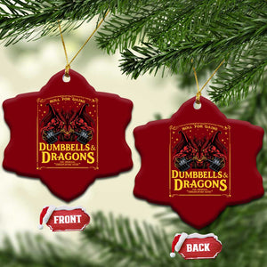 Funny RPG Weightlifting Workout Gym Ceramic Ornament Dumbbells And Dragons The Original Swoleplaying Game TS11 Print Your Wear