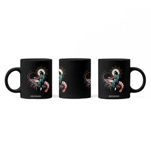 Funny Christian Prawn Coffee Mug Retro Jesus Riding A Shrimp Meme TS11 Print Your Wear