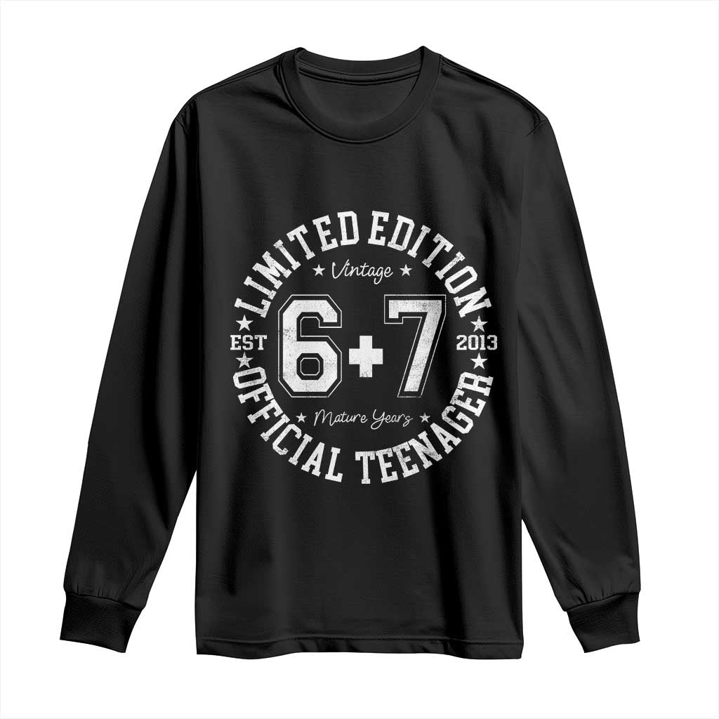 Funny 67 13th Birthday Long Sleeve Shirt Est 2013 Limited Edition Official Teenager TS11 Black Print Your Wear