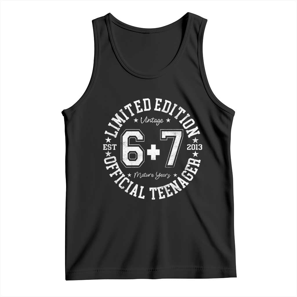 Funny 67 13th Birthday Tank Top Est 2013 Limited Edition Official Teenager TS11 Black Print Your Wear