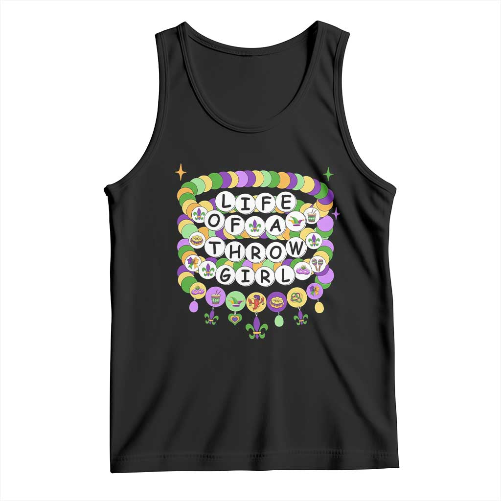 Funny Mardi Gras Throw Girl Life Tank Top Friendship Bracelet Beads TS11 Black Print Your Wear