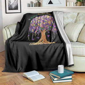 Mardi Gras Tree Brushstroke Graphic Throw Blanket Laissez Les Bon Temps Rouler TS11 Print Your Wear