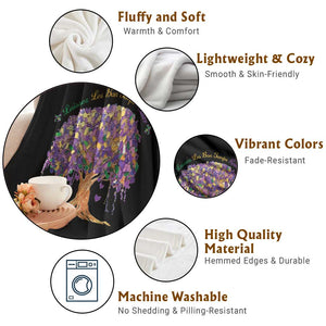 Mardi Gras Tree Brushstroke Graphic Throw Blanket Laissez Les Bon Temps Rouler TS11 Print Your Wear