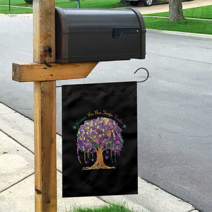 Mardi Gras Tree Brushstroke Graphic Garden Flag Laissez Les Bon Temps Rouler TS11 Print Your Wear