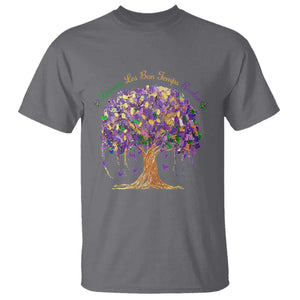 Mardi Gras Tree Brushstroke Graphic T Shirt Laissez Les Bon Temps Rouler TS11 Charcoal Print Your Wear