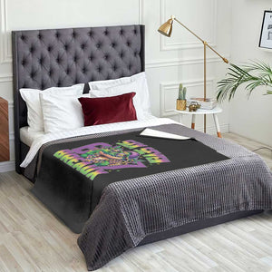 Mardi Gras Six Seven Breaux Throw Blanket Funny Mardigator Alligator 6 7 Meme TS11 Print Your Wear