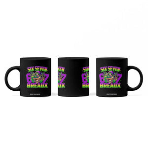 Mardi Gras Six Seven Breaux Coffee Mug Funny Mardigator Alligator 6 7 Meme TS11 Print Your Wear