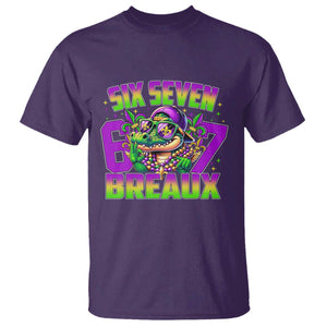 Mardi Gras Six Seven Breaux T Shirt Funny Mardigator Alligator 6 7 Meme TS11 Purple Print Your Wear