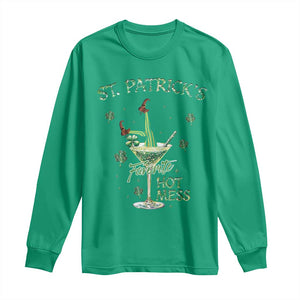 Funny St Patrick's Favorite Hot Mess Long Sleeve Shirt Drunk Leprechaun Cocktail TS11 Irish Green Print Your Wear