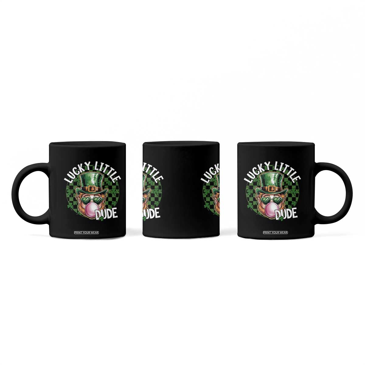 Funny St Patrick's Day Lucky Little Dude Coffee Mug Cute Leprechaun Shamrock TS11 Print Your Wear