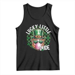 Funny St Patrick's Day Lucky Little Dude Tank Top Cute Leprechaun Shamrock TS11 Black Print Your Wear