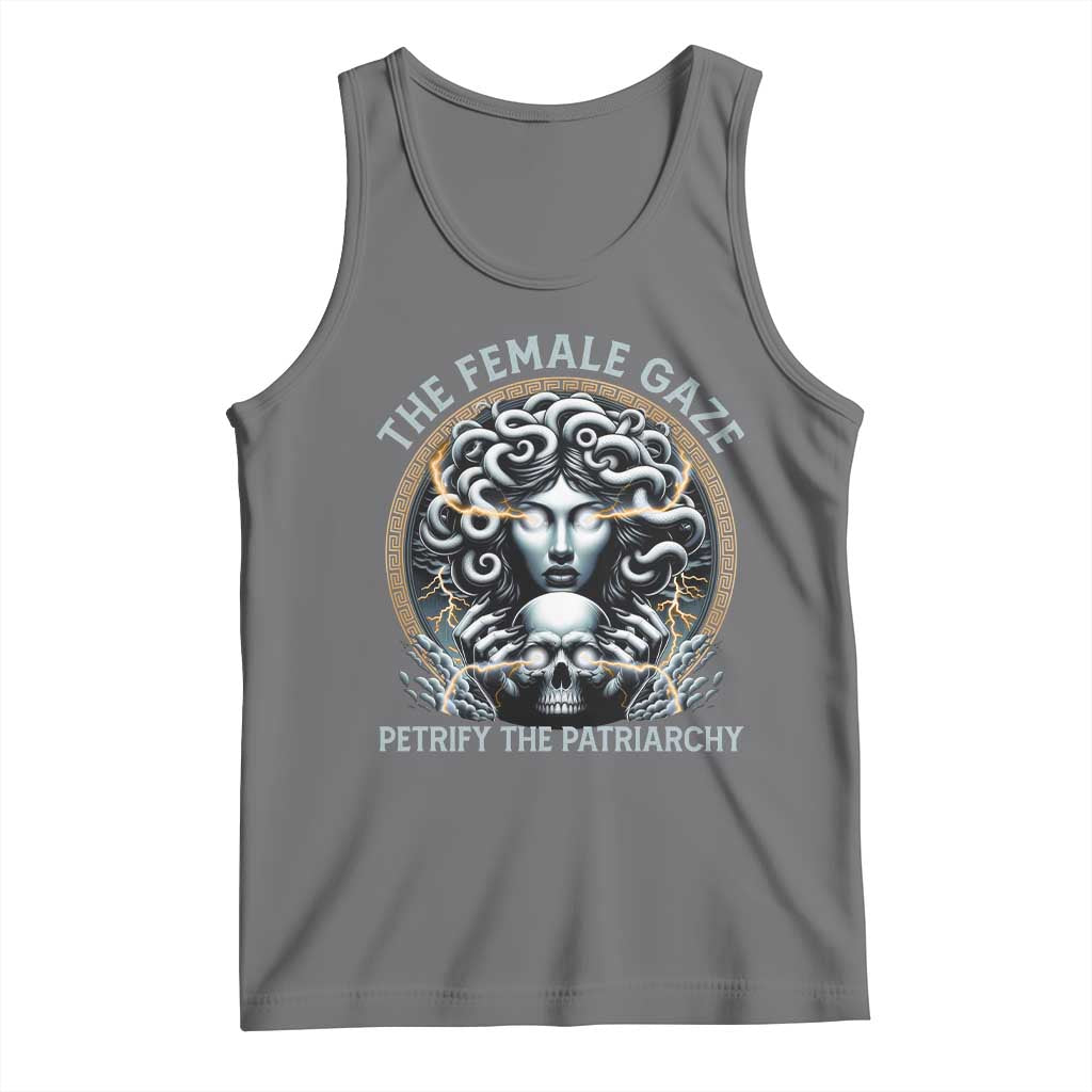 The Female Gaze Petrify The Patriarchy Tank Top Feminist TS11 Black Heather Print Your Wear