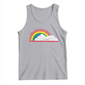 Take A Look It's In A Book Tank Top Reader Lover Librarian Rainbow TS11 Athletic Heather Print Your Wear