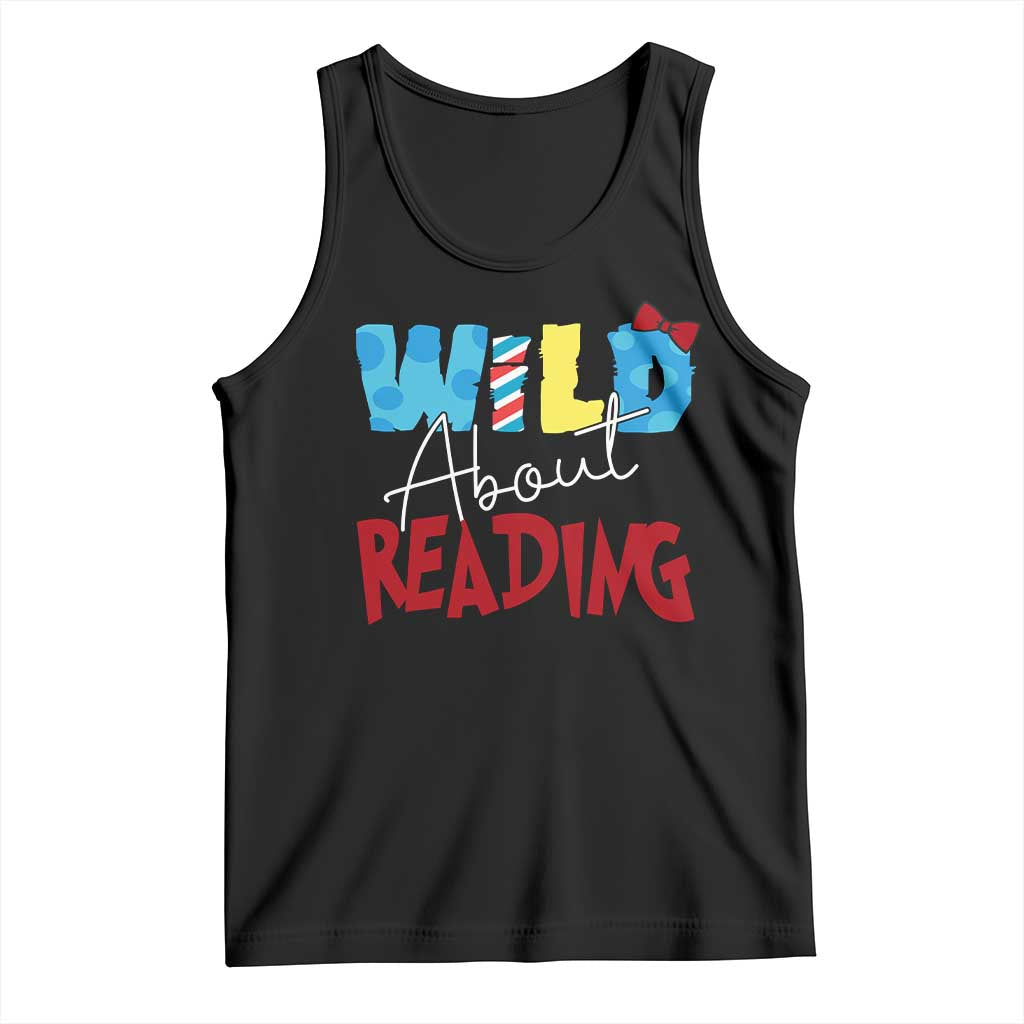 Funny Wild About Reading Tank Top Reader Lover Librarian TS11 Black Print Your Wear