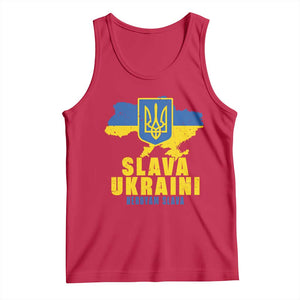 Slava Ukraini Heroyam Slava Tank Top Vintage Ukrainian Flag TS11 Red Print Your Wear