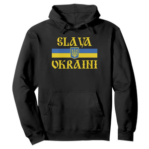 Ukraine Pride Slava Ukraini Hoodie Vintage Ukrainian Flag TS11 Black Print Your Wear