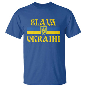 Ukraine Pride Slava Ukraini T Shirt Vintage Ukrainian Flag TS11 Royal Blue Print Your Wear
