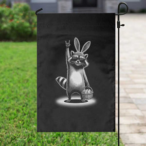 Retro Easter Raccoon Bunny Rock Hand Trash Panda Garden Flag TS11 Print Your Wear