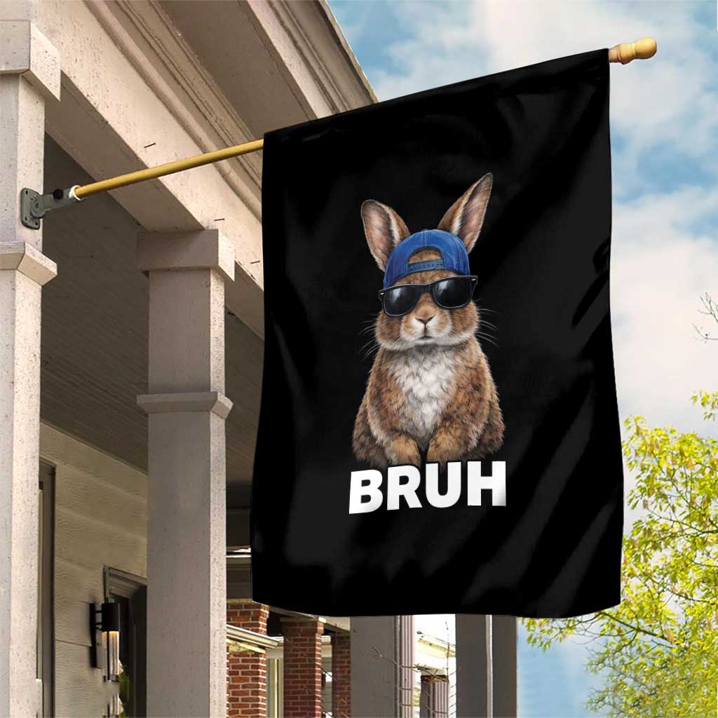 Funny Easter Bruh Bunny Sunglasses Meme Garden Flag TS11 Print Your Wear