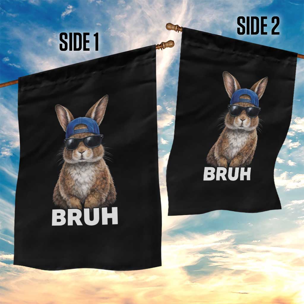 Funny Easter Bruh Bunny Sunglasses Meme Garden Flag TS11 Print Your Wear