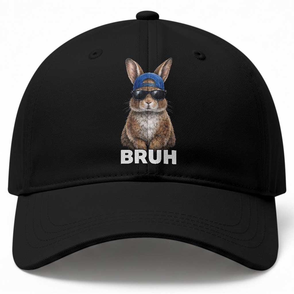 Funny Easter Bruh Bunny Sunglasses Meme Baseball Cap TS11 Print Your Wear
