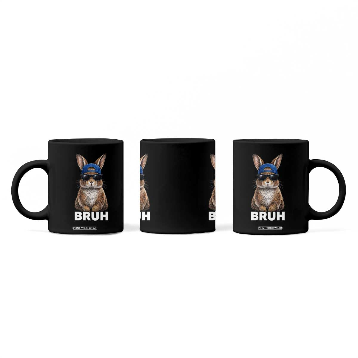 Funny Easter Bruh Bunny Sunglasses Meme Coffee Mug TS11 Print Your Wear