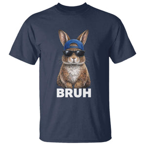Funny Easter Bruh Bunny Sunglasses Meme T Shirt TS11 Navy Print Your Wear
