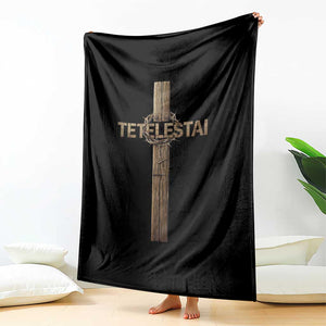 Christian Easter Resurrection Day Tetelestai Religious Cross Throw Blanket TS11 Print Your Wear