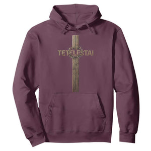 Christian Easter Resurrection Day Tetelestai Religious Cross Hoodie TS11 Maroon Print Your Wear