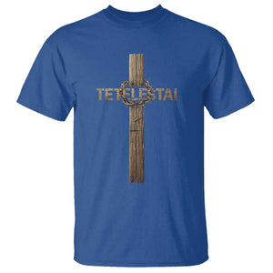 Christian Easter Resurrection Day Tetelestai Religious Cross T Shirt TS11 Royal Blue Print Your Wear