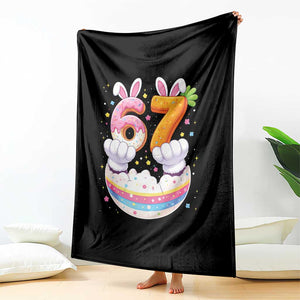 Funny Easter Day Bunny 67 Six Seven Meme Throw Blanket TS11 Print Your Wear
