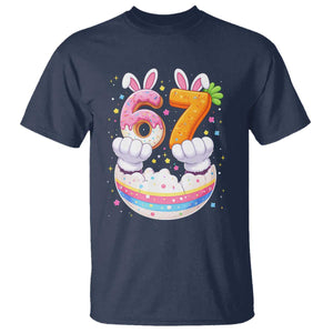 Funny Easter Day Bunny 67 Six Seven Meme T Shirt TS11 Navy Print Your Wear