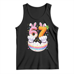 Funny Easter Day Bunny 67 Six Seven Meme Tank Top TS11 Black Print Your Wear