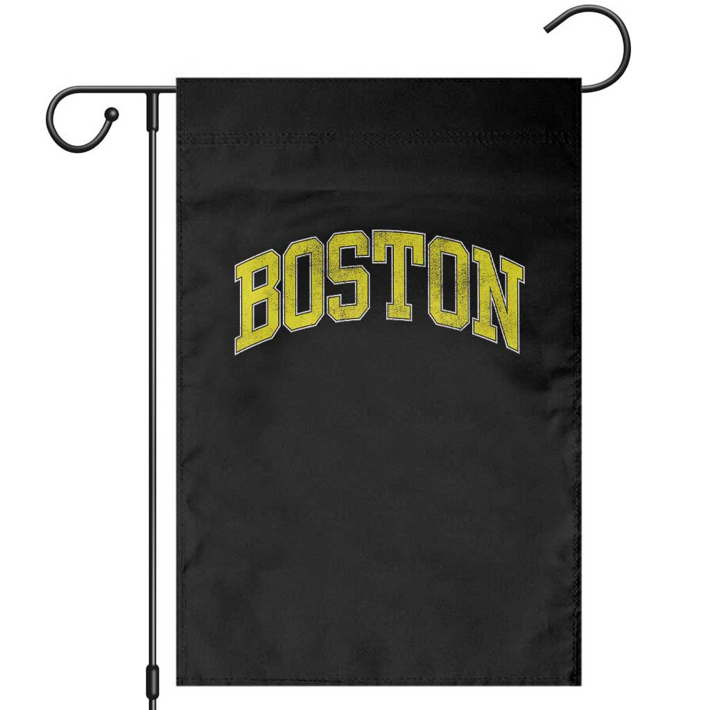 Retro Yellow Boston Massachusetts MA Vintage Throwback Running Garden Flag TS11 Black Print Your Wear