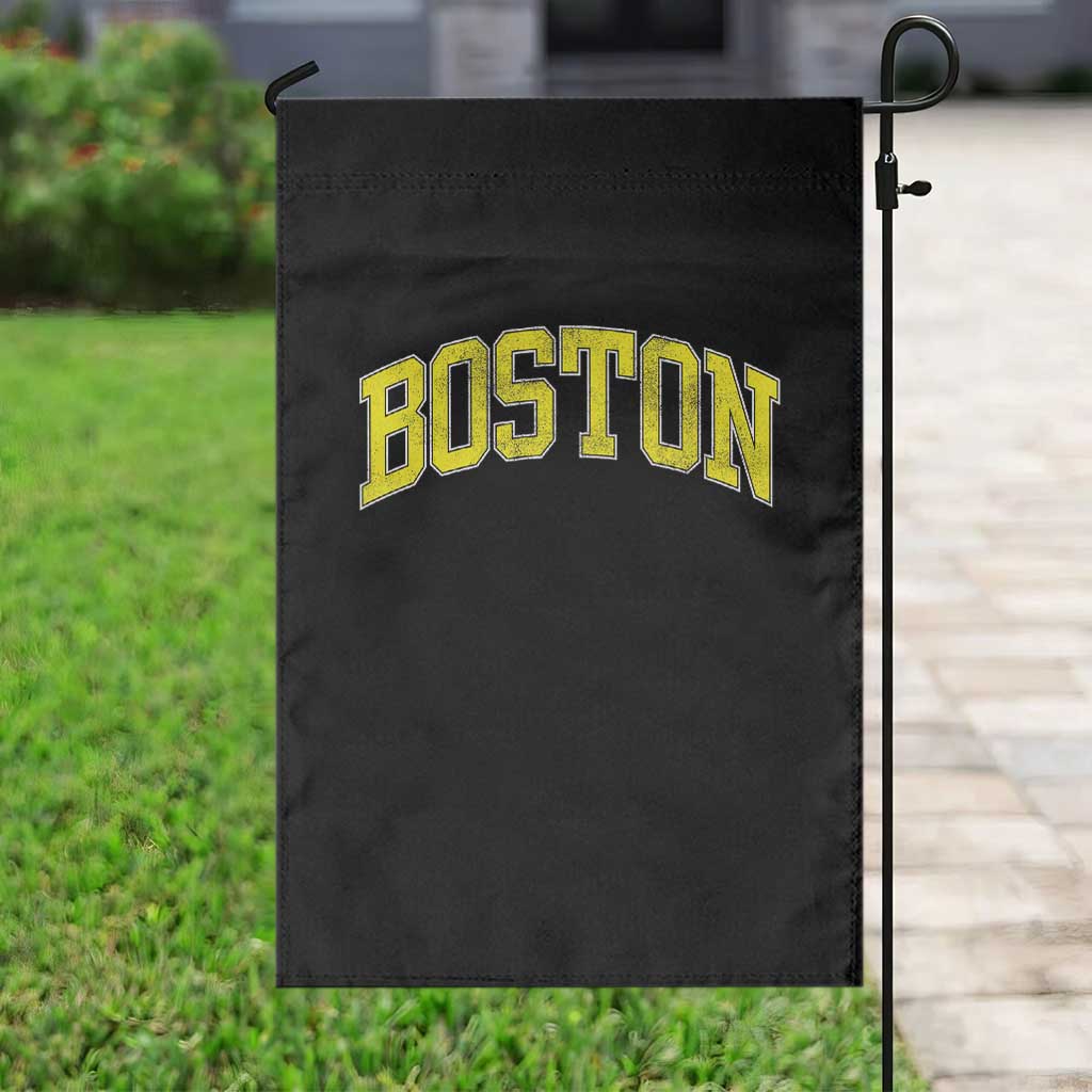 Retro Yellow Boston Massachusetts MA Vintage Throwback Running Garden Flag TS11 Print Your Wear