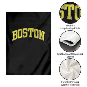 Retro Yellow Boston Massachusetts MA Vintage Throwback Running Garden Flag TS11 Print Your Wear