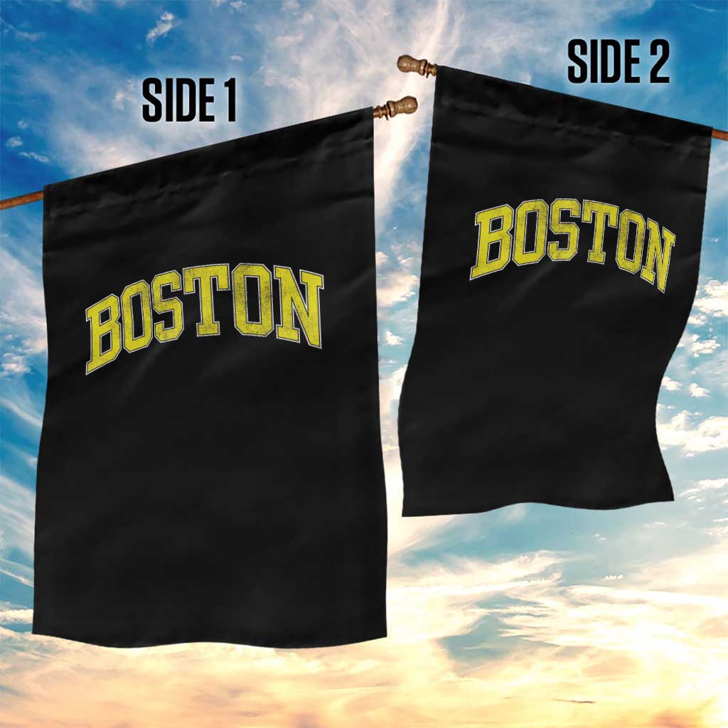 Retro Yellow Boston Massachusetts MA Vintage Throwback Running Garden Flag TS11 Print Your Wear