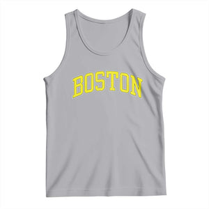 Retro Yellow Boston Massachusetts MA Vintage Throwback Running Tank Top TS11 Athletic Heather Print Your Wear