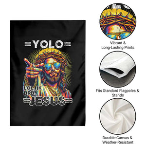 Funny Yolo Lol Jk BRB Christian Easter Garden Flag Resurrection Jesus TS11 Print Your Wear