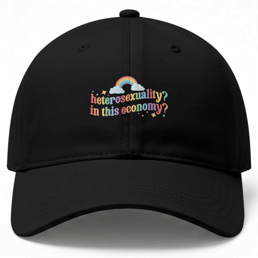 Funny Heterosexuality In This Economy Baseball Cap Rainbow LGBTQ+ Pride TS11 Print Your Wear