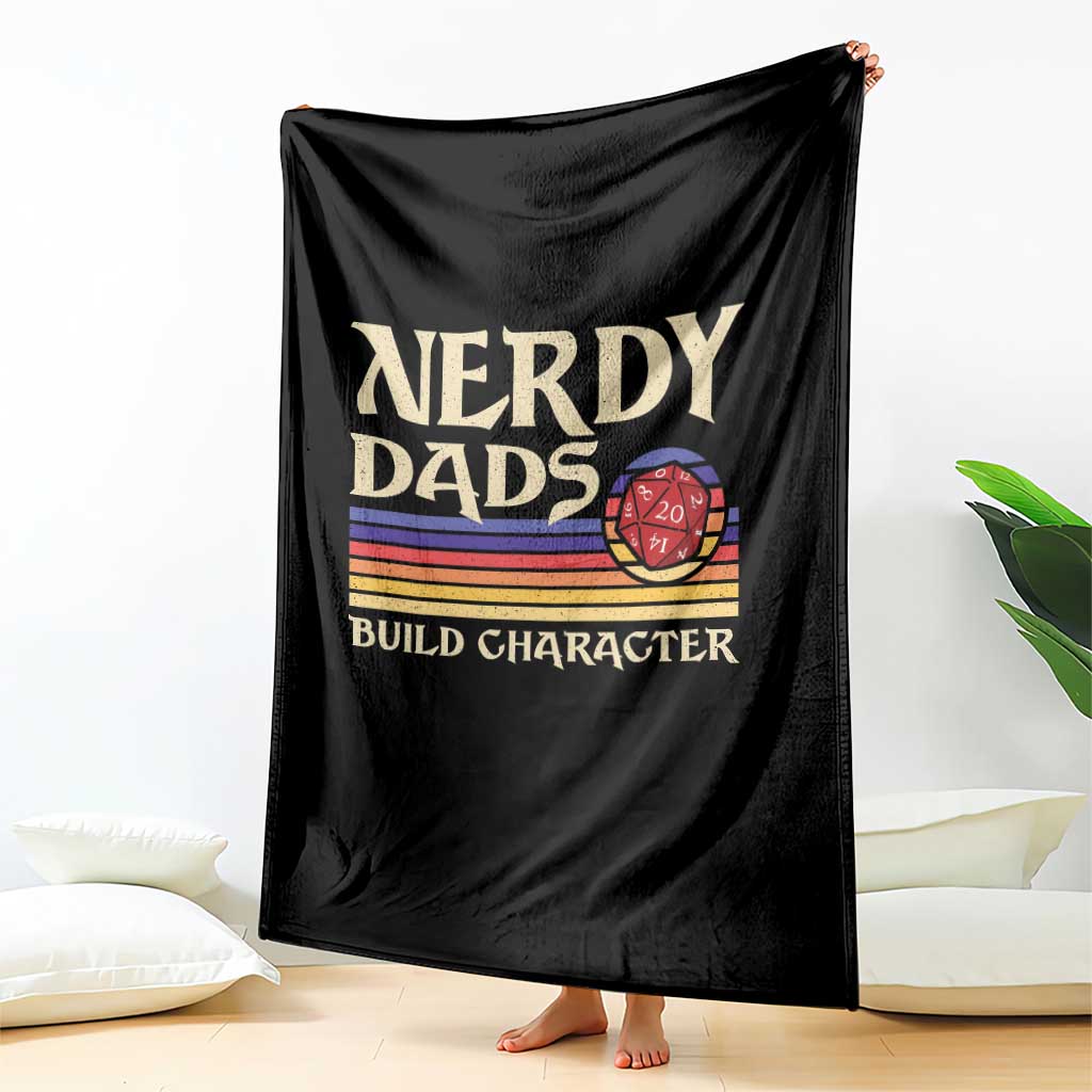Nerdy Dad Throw Blanket Funny Fathers Day RPG Gaming D20 Tabletop TS11 Print Your Wear