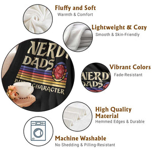 Nerdy Dad Throw Blanket Funny Fathers Day RPG Gaming D20 Tabletop TS11 Print Your Wear